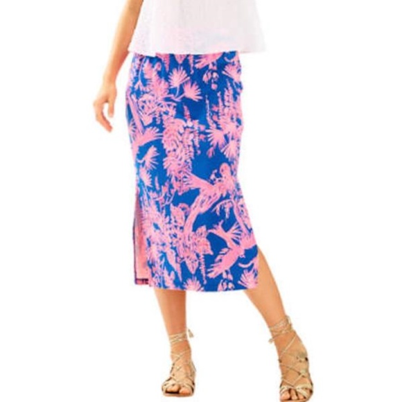 Kemi midi Skirt Indigo Night Caw Sz Small - Picture 1 of 3